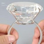 decorative wedding rings 100mm super large crystal ringbig diamond ring wedding decoration free